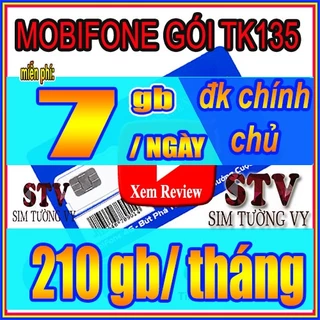 [Giá hủy diệt] Sim 4G mobifone gói TK135 ( tặng data mỗi ngày 7gb tôc độ cao ) sim sử dụng trên toàn quốc
