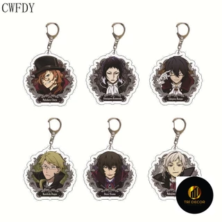 Móc khoá Anime Bungo Stray Dogs Key Chain Nakajima Atsushi Dazai Osamu Acrylic Phụ kiện trang trí cute chibi