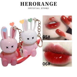 Gege Bear Son Môi Chảy Nước KeyChain Lip Glaze/Dưỡng Ẩm Và Nuôi Dưỡng Thỏ Dễ Thương Lip Glaze/Son Glaze Có Dây Chuyền