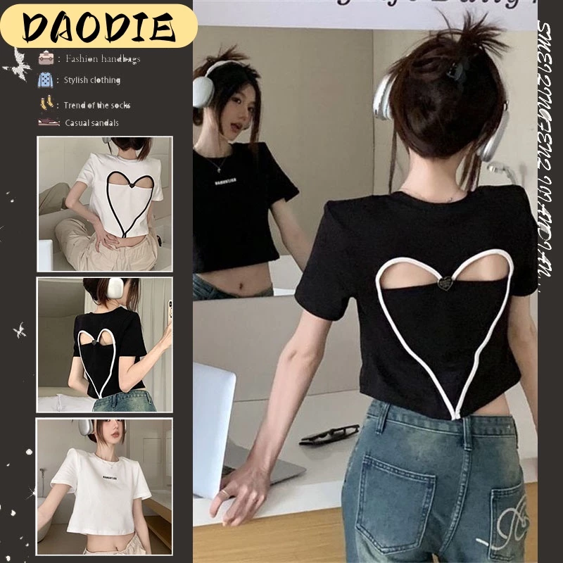 DAODIE áo croptop áo croptop nữ Thiết kế ít người cao eo slim hottie ngắn áo khoác 2023 NEW JL2720 