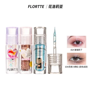 in Stock# Flortte/FLORTTE Liquid Eye Shadow Fine Glitter Crouching Silkworm Eye Brightener Heartbeat Sniper Liquid Eye Shadow 12cc