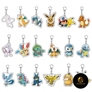 Pokémon: Ultra Thế Hệ Acrylic Móc Khóa Ash Ketchum Pikachu Mặt Dây Chuyền Dễ Thương One Piece Dropshipping