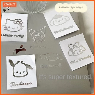 SANRIO Sticker Kim Loại pvc Trong Suốt Chống Thấm Nước Hình hello kitty Dễ Thương Trang Trí Chai Nước