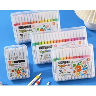 Bộ màu Acrylic Marker Giorgione 12/24/36 Màu Chuẩn, dùng để vẽ vải/giày/tường/giấy/da/thủy tinh