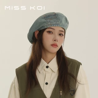 Misskoi [Hàng Có Sẵn] Mũ beret denim Giặt Được Phong Cách Hàn Quốc Thiết Kế Túi Thời Trang Xuân Hè Cho Nữ