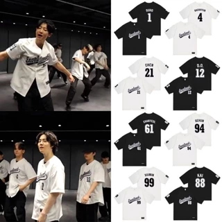 Áo Thun cotton Cổ Tròn In Chữ kpop exo Thời Trang Mùa Hè Dành Cho Nữ