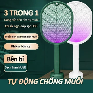 🔥Free Base + Cáp Sạc🔥Vỉ diệt muỗi bằng điện, dụng cụ bắt muỗi, vỉ diệt muỗi tự động, vỉ diệt muỗi điện thông minh, đế sạc tích hợp