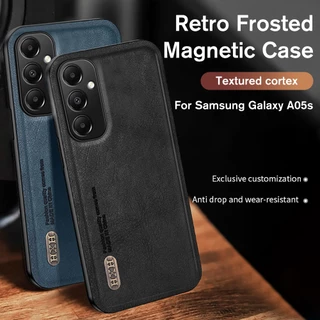 Bao Da Điện Thoại Mềm Hít Nam Châm Mặt Nhám Kiểu retro Cho samsung galaxy a05s a05 m14 a54 5g Ốp