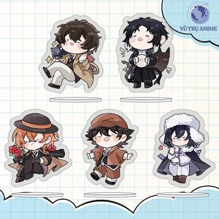 (mini 8cm) Mô hình BUNGOU STRAY DOGS ver MẮT NHỎ standee Văn hào lưu lạc in hình anime chibi tượng mica trang trí