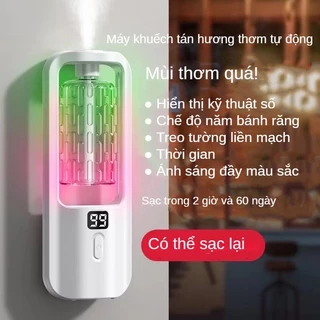 Máy Khuếch Tán Tinh Dầu Tự Động Có Thể Sạc Lại Tiện Dụng Máy xịt thơm phòng tự động xịt thơm phòng Bơ xịt làm mát không khí Thích hợp cho nước hoa xịt phòng máy khử mùi máy khử mùi nhà vệ sinh trong nhà/khách sạn/nhà vệ sinh thơm