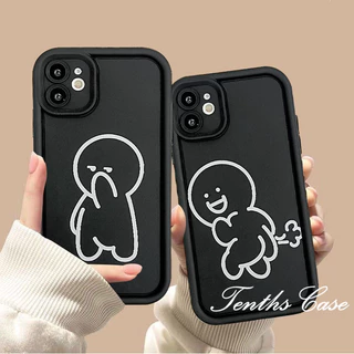 Tương Thích Cho IPhone 11 15 14 13 12 Pro Max X XR Xs Max 8 7 6s Plus SE 2020 Strokes Phim Hoạt Hình Dễ Thương Cặp Đôi Ngộ nghĩnh Vỏ Điện Thoại Vỏ Mềm Chống Sốc