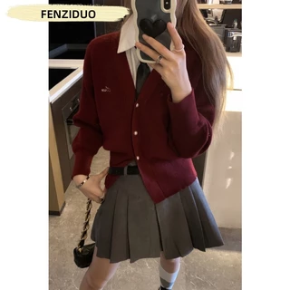 FENGZIDUO Áo Len áo khoác cardigan áo cardigan Thời trang hàn quốc WMY23907D2 36Z230909