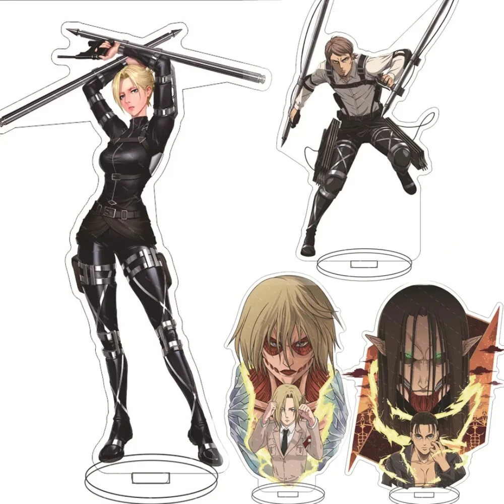 Mô hình Standee Attack on Titan Acrylic vbjf Peripheral Eren Yerger Armin Arlert Phụ kiện trang trí để bàn góc học tập