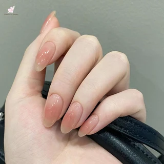 💖Set 24 Móng Tay Giả Có Keo Dán Acrylic Toàn Diện Phong Cách Pháp💖