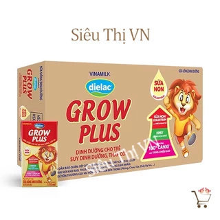 Sữa Uống Dinh Dưỡng Dielac Grow Plus (Sữa Non) - Thùng 48 hộp x 110ml Sư tử Vinamilk date luôn mới