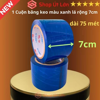 1 Cuộn băng keo màu xanh dương OPP rộng 7cm, dài 75 mét, lõi giấy 3mm, giá tại xưởng - Siêu Thị Băng Keo