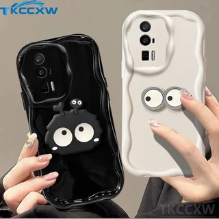 Ốp Điện Thoại Mềm Họa Tiết Đôi Mắt Hoạt Hình 3D Viền Cong Cho Redmi K60 K50 K40 K30 Pro K60 K50 Ultra K40S K60E