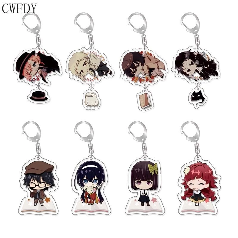 Móc khoá Anime Keychain Bungou Stray Dogs Atsushi Nakajima Dazai Phụ kiện trang trí chibi cute