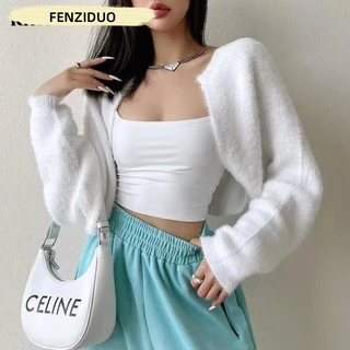 FENGZIDUO Áo Len áo khoác cardigan hàn quốc Popular Hàn Phong Minimalist A91K75J 37Z230915