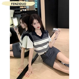 FENGZIDUO Áo Len croptop áo tingoan áo nữ kiểu 2023 New Style 081033