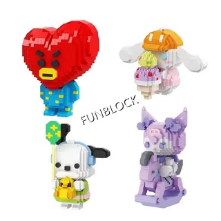 Mini Blcoks Sanrio Hoạt Hình Gạch Xây Dựng Quế Chó Hình Kuromi Brinquedos Đồ Chơi Cho Trẻ Em Năm Mới Bé Gái Quà Giáng Sinh