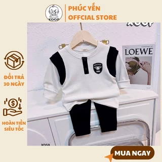 Đồ Mặc Bộ dài tay XOOP cotton BC 100% pha nách in họa tiết dễ thương cho bé (10-21kg) XD59,Đồ bộ thời trang