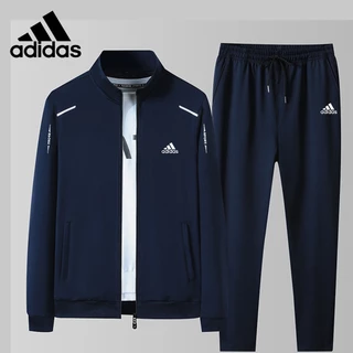 Bộ Đồ Thể Thao Hai Món Áo Khoác sweater Phối Quần Dài Thời Trang Xuân Thu Cho Nam Hiệu adidas Cỡ m-5xl