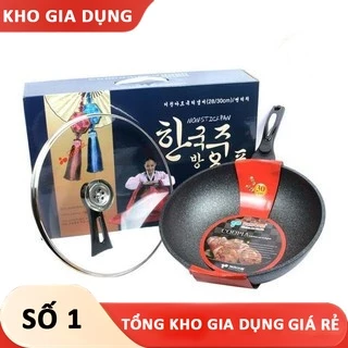 Chảo đá Hàn Quốc, chảo chống dính Cô Gái 32cm dùng được mọi loại bếp - Gia Dụng Giá Rẻ