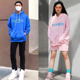 Mẫu mới áo hoodies nỉ nam nữ phối chữ phong cách hiện đại stylemarven ao top 90000127