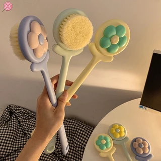 Cọ chà lưng hình bông hoa cute massage tẩy tế bào chết có tay cầm và móc treo tiện lợi - Bàn chải cọ lưng hình hoa 2in1 - HSU