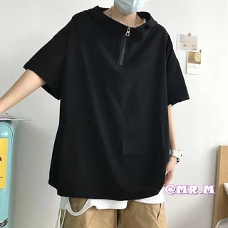 Áo Hoodie ngắn tay dáng rộng kiểu Mỹ hợp thời trang mùa hè mỏng dáng rộng nửa tay Áo Hoodie phong cách đường phố thường ngày