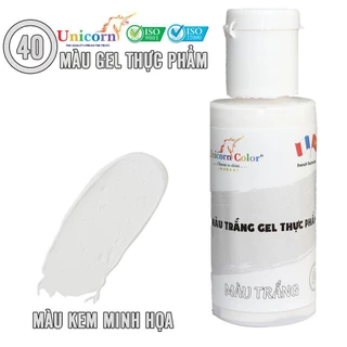 Màu Thực Phẩm Gel Trắng 28g Unicorn Dùng Cho Bánh Nướng, Sên Đậu Trắng