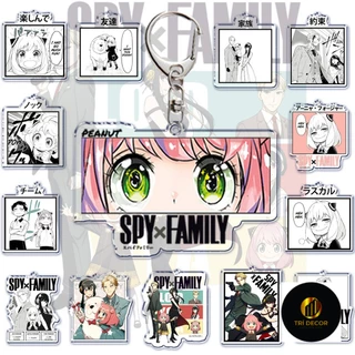 Móc khóa Anime SPY X Family Dễ Thương Nhân Vật Anya Yor Loid Bond 2 Mặt Trong Suốt Phụ Kiện Trang Trí Dễ Thương