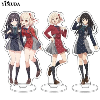 Mô hình Standee Anime Lycoris Recoil Acrylic Nishikigi Chisato Inoue Takina Kurumi in hình nhân vật 2 mặt rõ nét