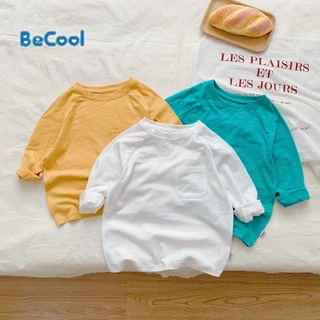 Áo Giữ Nhiệt Túi Ngực Cho Bé Chất Thun Cotton Cao Cấp, Áo Thun Thu Đông Cho Bé Từ 9-27kg