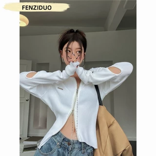 KIKONEY SHOP  cardigan Áo Len áo  cardigan áo khoác cardigan 2023 New Style 081416 Phong cách Thời trang Độc đáo Hàn Quốc A21K0AR 36Z230909