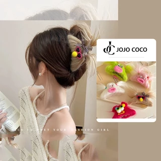 JOJO COCO Kẹp Tóc Hình Thú Nhồi Bông Xấu Xí Dễ Thương Cho Nữ