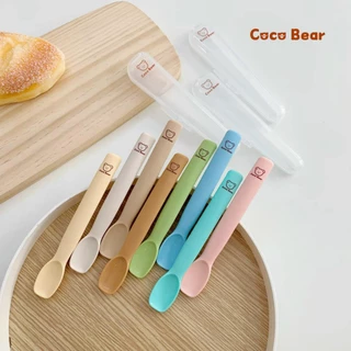 Thìa Coco Bear, Chất Liệu Silicon Siêu Mềm, An Toàn, Thiết Kế Phù Hợp Với Bé