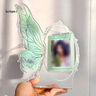 Giá Đỡ Trưng Bày Ảnh 3 inch Bằng acrylic Hình Bướm Đáng Yêu