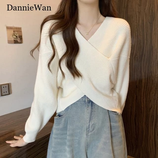 DannieWan Áo Len  Áo sweater nữ Áo len nữ Fashion Fashion Hàn Phong Trendy WMY2393F3D 48Z231128