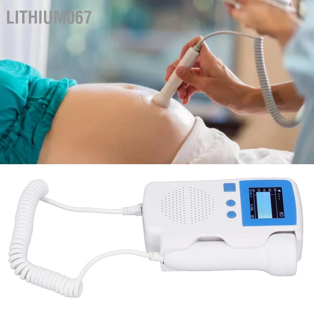 Lithium067 Máy theo dõi nhịp tim của thai nhi Đo chính xác dò giảm tiếng ồn cho phụ nữ mang