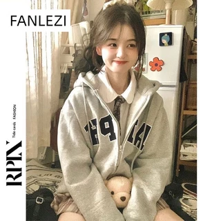  FANLEZI Áo Khoác hoodie áo khoác nữ zip hoodie Fashion Chất lượng cao comfortable High-quality WWY23900HV38Z230921