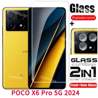 Kính Cường Lực 2 Trong 1 Bảo Vệ Toàn Màn Hình Cho Poco X6 Pro 5G 2024 Poco X6Pro PocoX6Pro 5G Redmi K70 X6 Pro K70E 2024