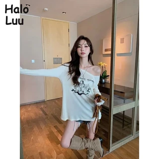 Halo  Luu áo phông áo thun nữ croptop baby tee Thời trang hàn quốc A29J2F0 37Z230911