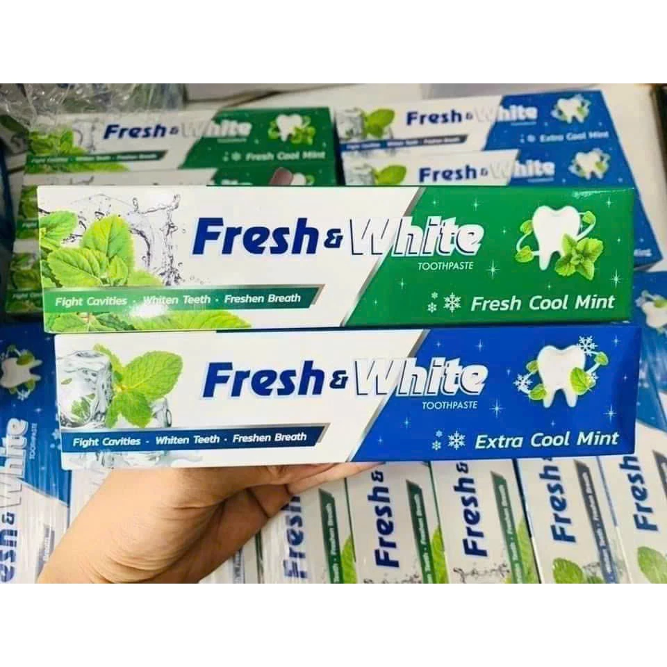 [Ảnh thật] Kem đánh răng Fresh&white thái lan chính hãng