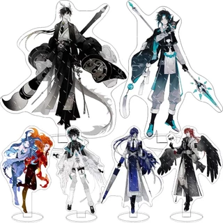 Mô hình Standee Anime Genshin Impact Zhongli Ayato Venti Xiao Yae Miko Yelan Phụ kiện trang trí để bàn góc học tập