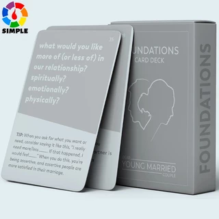 DEAR YOUNG MARRIED COUPLE Foundations Card Deck Conversation Starters - 52 Questions and Tips to Become Connected - Cards Game