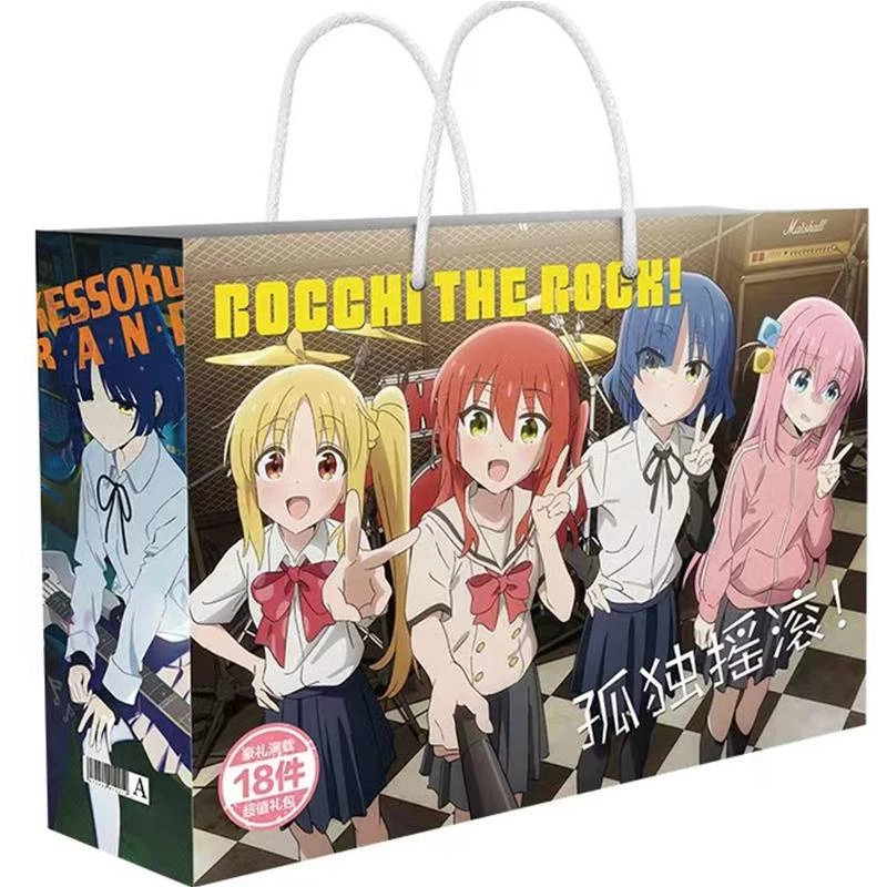 Hộp 30cm Hình Dán anime bocchi the rock lucky bag gotou hitori ijichi nijika Yama ryo ikuyo collection Quà Tặng Trang Trí Tay Áo