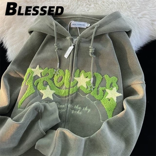 Blessed Áo Khoác hoodie áo khoác nữ zip hoodie Fashion Thanh lịch Popular casual WWY23B09M4 45Z231106