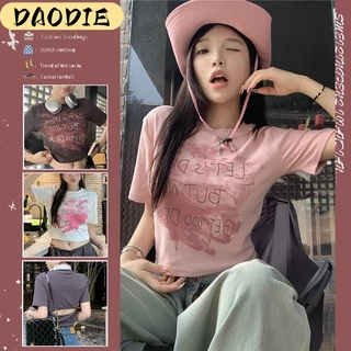 DAODIE  áo croptop áo croptop nữ Thiết kế ít người cao eo slim hottie ngắn áo khoác 2023 NEW JL2718 Chic Độc đáo Thanh lịch Phong cách A99J30R 36Z230909